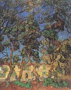 Vincent Van Gogh Trees in the Garden of Saint-Paul Hospital (nn04) Spain oil painting reproduction